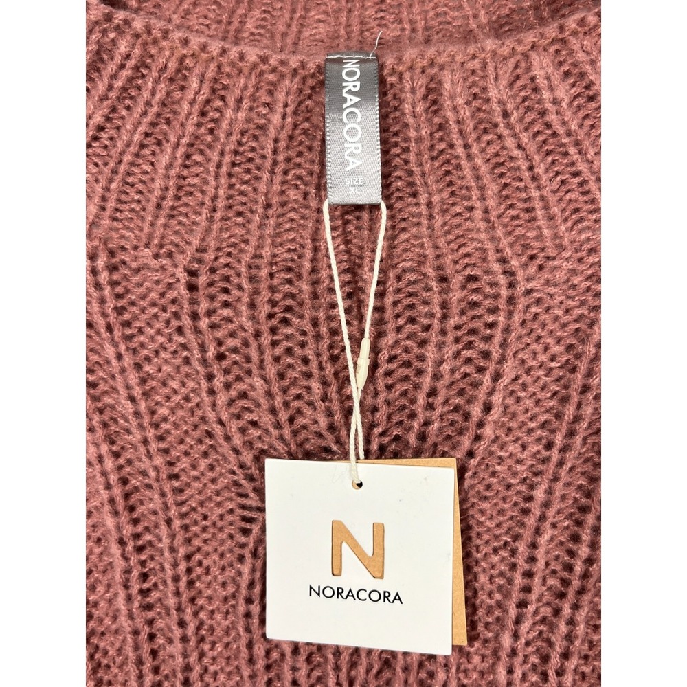 Noracora NWT Women's Cable Knit Sweater Long Sleeve Rose Color Size XL - Picture 3 of 5